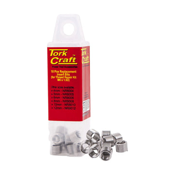Tork Craft Thread Repair Kit M6 X 1.5d Replacement Inserts 10pce - image 01