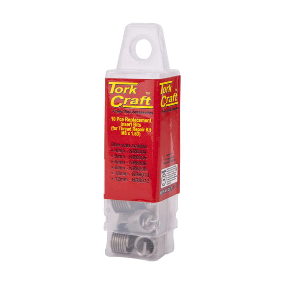 Tork Craft Thread Repair Kit M8 X 1.5d Replacement Inserts 10pce - image 01