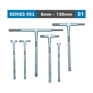 Accud Telescopic Gauge Set 6-Piece Satin Chrome Finish - image 01