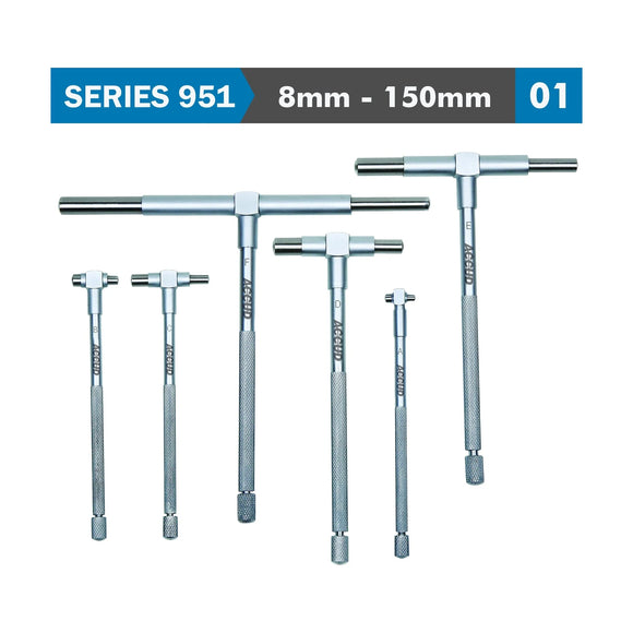 Accud Telescopic Gauge Set 6-Piece Satin Chrome Finish - image 01