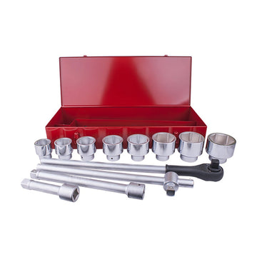 Tork Craft Socket Set 12pc 1' Drive 6pt 46 - 80mm In Metal Case - image 01