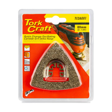 Tork Craft Quick Change Carbide Grit Delta Rasp 80mm(3-1/8') - image 01