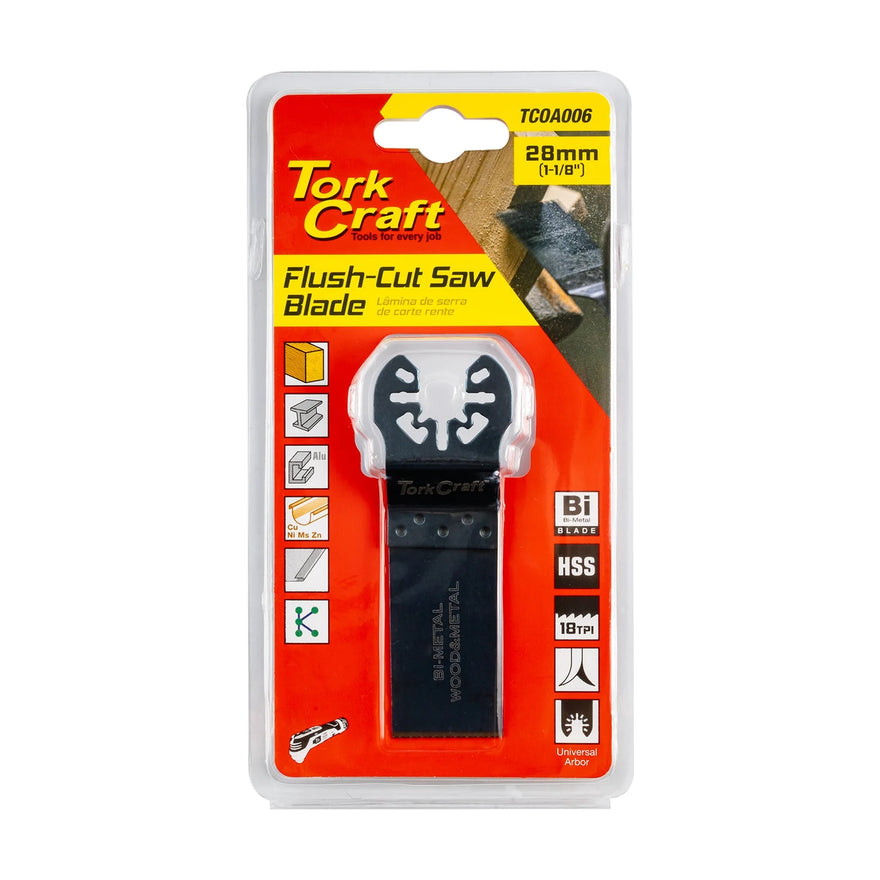 Tork Craft Quick Change Flush Cut Metal Saw Blade 28mm(1-1/8')18TPI - image 01