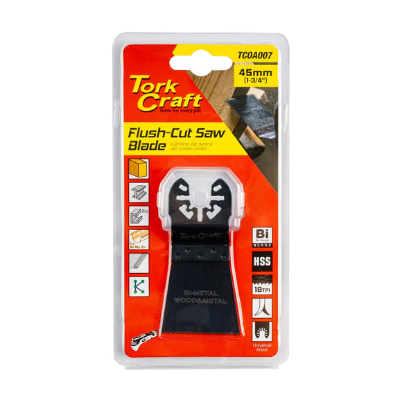 Tork Craft Quick Change Flush Cut Universal Saw Blade 45mm(1-3/4')18TPI - image 01