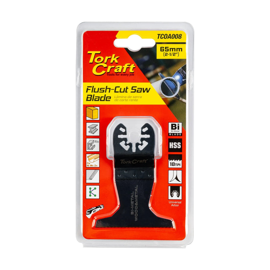 Tork Craft Quick Change Flush Cut Universal Saw Blade 65mm(2-1/2')18TPI - image 01