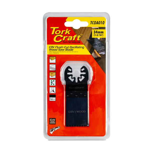 Tork Craft Quick Change Flush Cut Wood Saw Blade 34mm(1-5/16')14TPI CRV - image 01