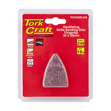 Tork Craft Oscillating Sandpaper A/O 35x50mm 10pc Fingertip 240 Grit - image 01