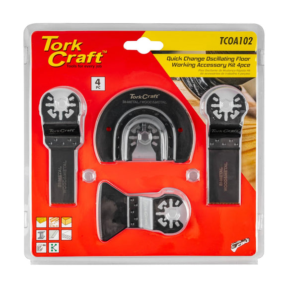 Tork Craft Quick Change Oscillating Floor Working Accessory Kit 4pc - image 01