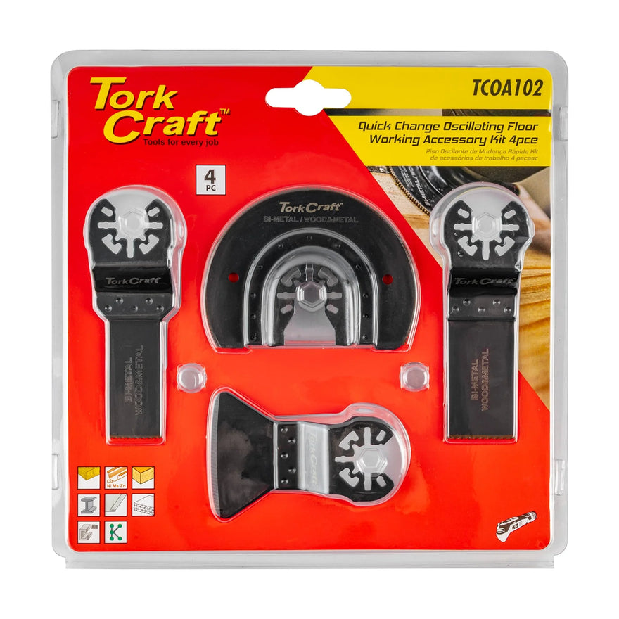 Tork Craft Quick Change Oscillating Floor Working Accessory Kit 4pc - image 01