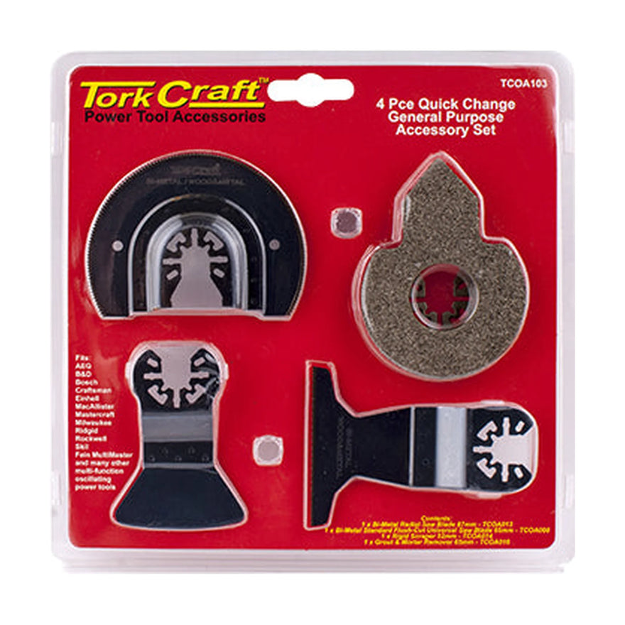 Tork Craft Quick Change Oscillating General Purpose Accessory Kit 4pc - image 01