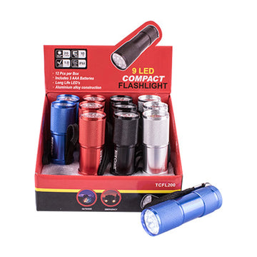 Tork Craft Torch LED Aluminium M/col X12 Pdq Box Incl AAA Batteries Tork Craft Flash L - image 01