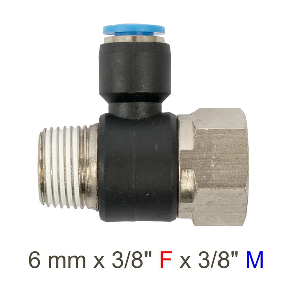 AirCraft PU Hose Fitting Tee 6mmX 3/8'F X 3/8'M - image 01