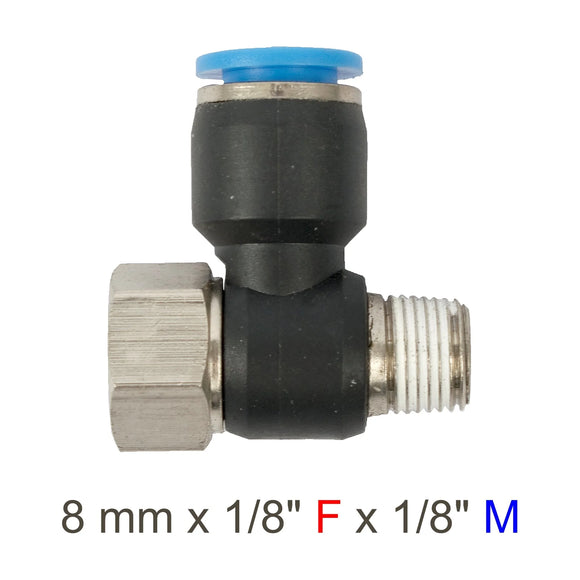 AirCraft PU Hose Fitting Tee 8mmX 1/8'F X 1/8'M - image 01