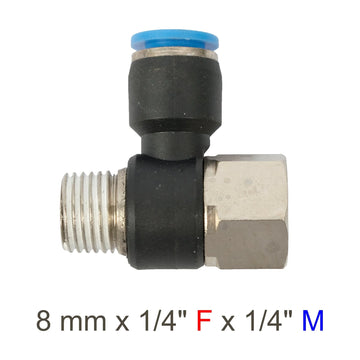 AirCraft PU Hose Fitting Tee 8mmX 1/4'F X 1/4'M - image 01