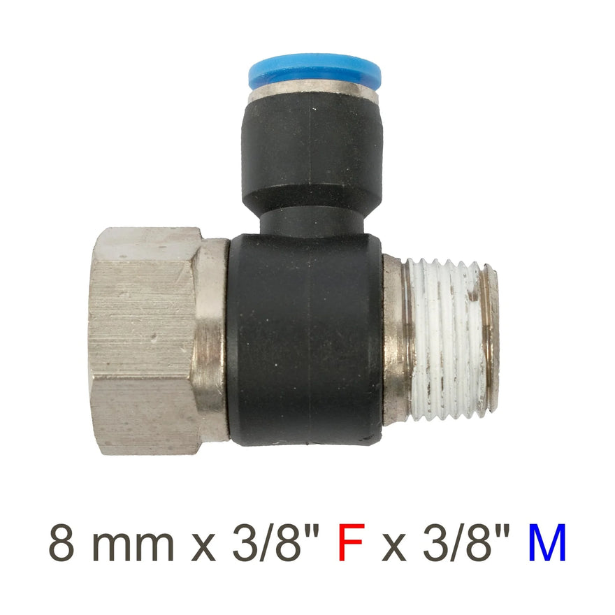 AirCraft PU Hose Fitting Tee 8mmX 3/8'F X 3/8'M - image 01