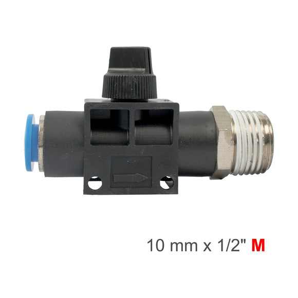 AirCraft PU Hose Fitting Valve 10mmX 1/2'M - image 01