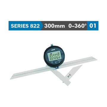 Accud Digital Protractor Blade 360° 5' Accuracy Stainless Steel 0.1° Resolution - image 01