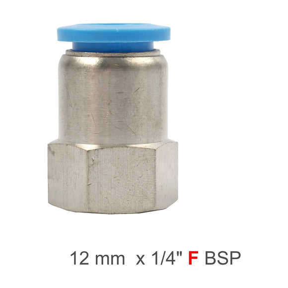 AirCraft PU Hose Fitting Straight Stud 12mm-1/4 F - image 01