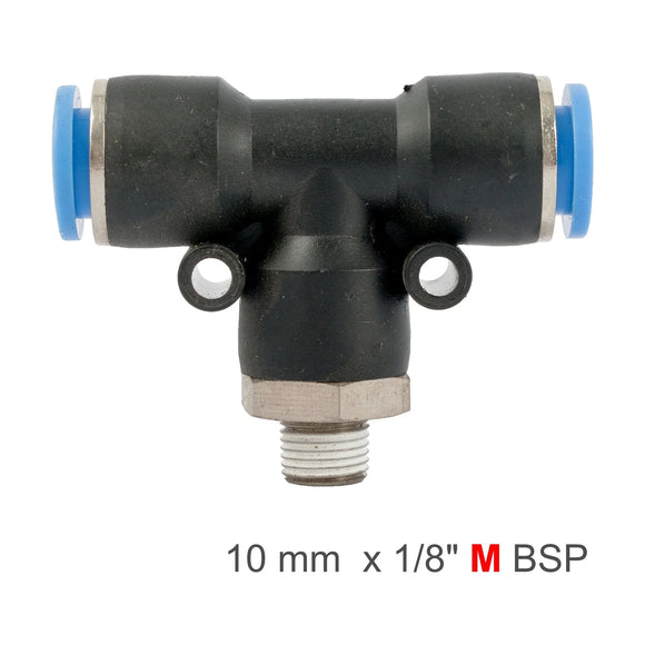 AirCraft PU Hose Fitting Tee 10mm-1/8 M - image 01