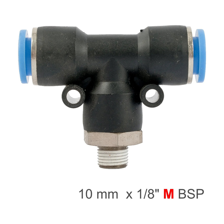 AirCraft PU Hose Fitting Tee 10mm-1/8 M - image 01