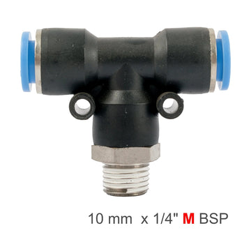 AirCraft PU Hose Fitting Tee 10mm-1/4 M - image 01