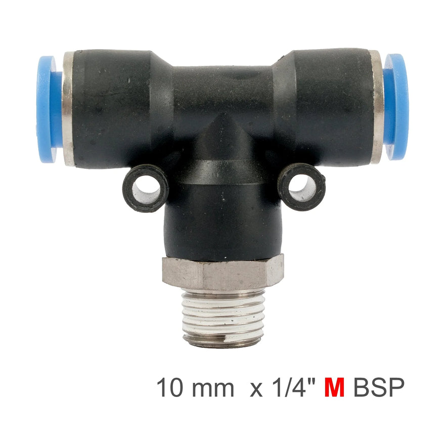 AirCraft PU Hose Fitting Tee 10mm-1/4 M - image 01