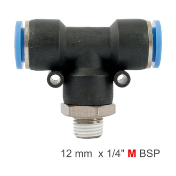 AirCraft PU Hose Fitting Tee 12mm-1/4 M - image 01