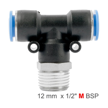 AirCraft PU Hose Fitting Tee 12mm-1/2 M - image 01