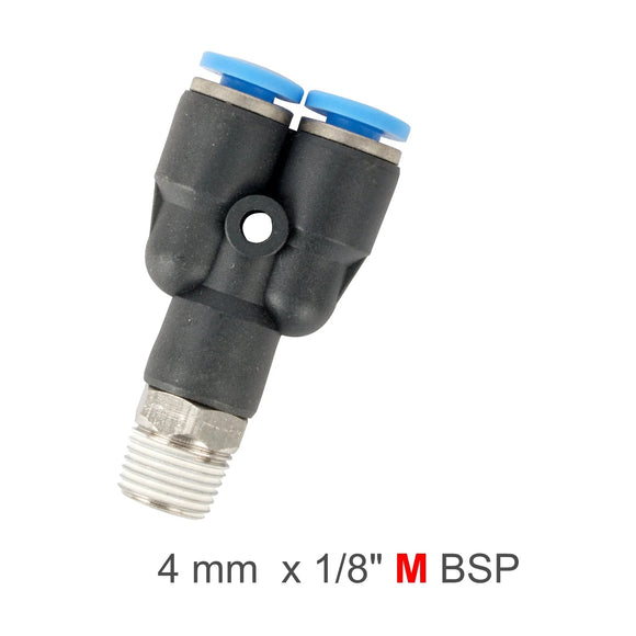 AirCraft PU Hose Fitting Y Joint 4mm-1/8 M - image 01