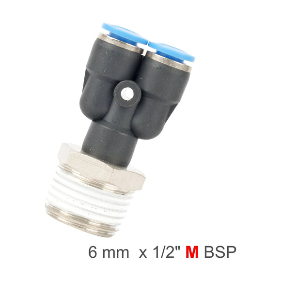 AirCraft PU Hose Fitting Y Joint 6mm-1/2 M - image 01