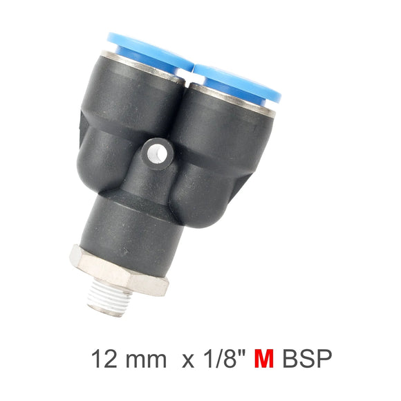 AirCraft PU Hose Fitting Y Joint 12mm-1/8 M - image 01