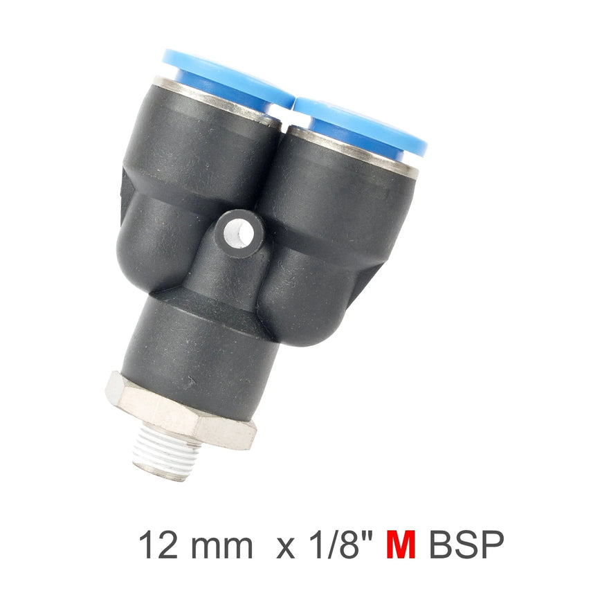 AirCraft PU Hose Fitting Y Joint 12mm-1/8 M - image 01