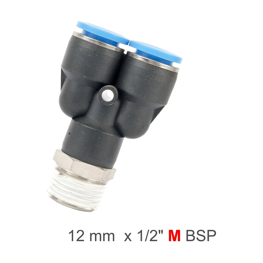 AirCraft PU Hose Fitting Y Joint 12mm-1/2 M - image 01