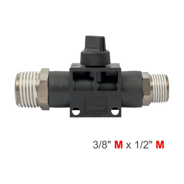 AirCraft PU Hose Fitting Valve 3/8'M X 1/2'M - image 01