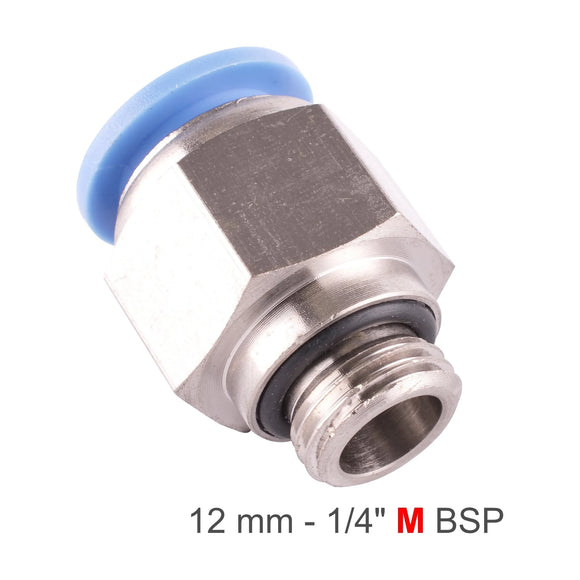 AirCraft PU Fitting Straight Stud With O-Ring 12mm-1/4' M - image 01