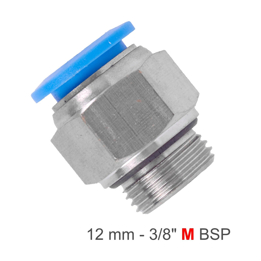 AirCraft PU Fitting Straight Stud With O-Ring 12mm-3/8' M - image 01