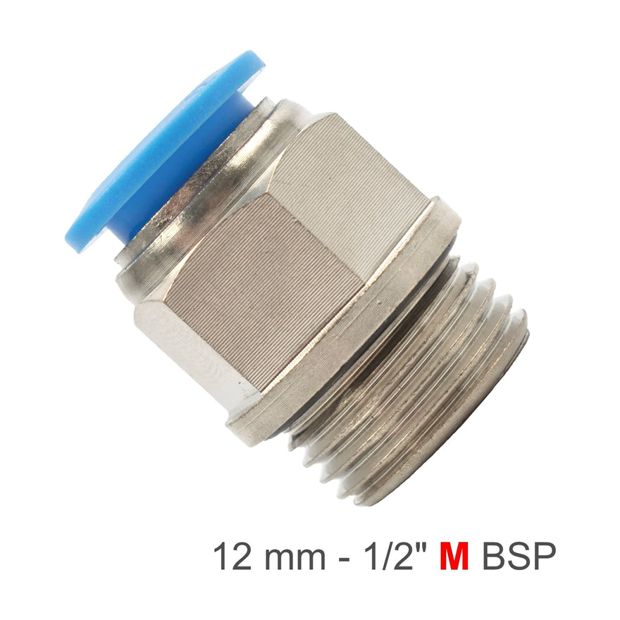 AirCraft PU Fitting Straight Stud With O-Ring 12mm-1/2' M - image 01