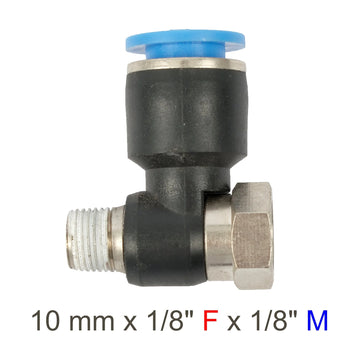 AirCraft PU Hose Fitting Tee 10mmX 1/8'F X 1/8'M - image 01