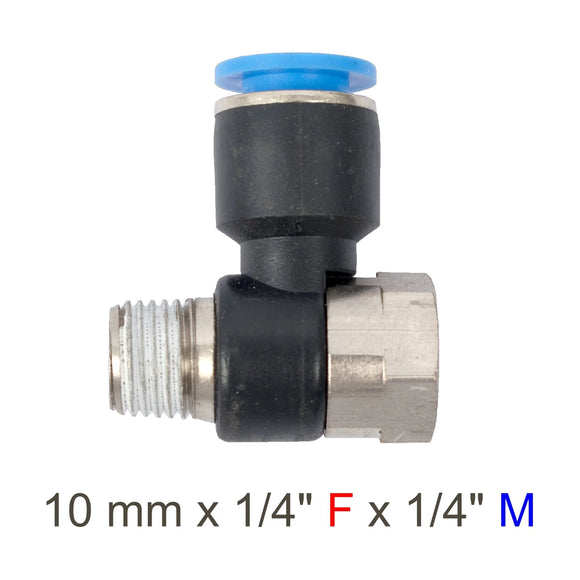 AirCraft PU Hose Fitting Tee 10mmX 1/4'F X 1/4'M - image 01
