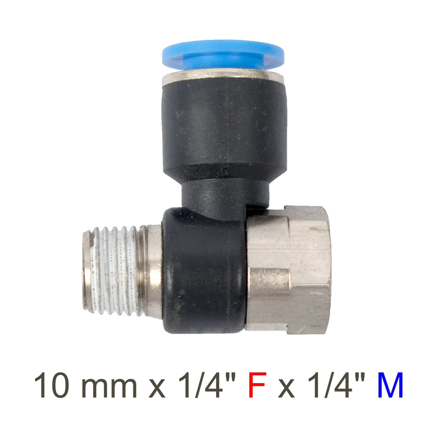 AirCraft PU Hose Fitting Tee 10mmX 1/4'F X 1/4'M - image 01