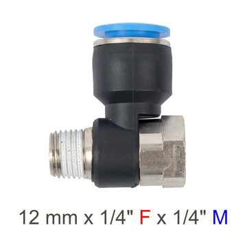 AirCraft PU Hose Fitting Tee 12mmX 1/4'F X 1/4'M - image 01