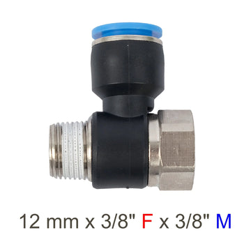 AirCraft PU Hose Fitting Tee 12mmX 3/8'F X 3/8'M - image 01