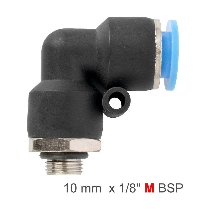 AirCraft PU Hose Fitting Elbow With O-Ring 10mm-1/8 M - image 01