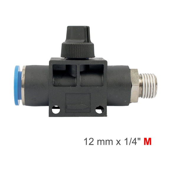 AirCraft PU Hose Fitting Valve 12mmX 1/4'M - image 01