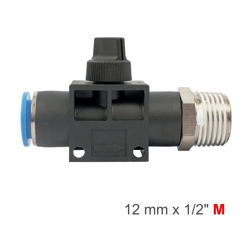 AirCraft PU Hose Fitting Valve 12mmX 1/2'M - image 01