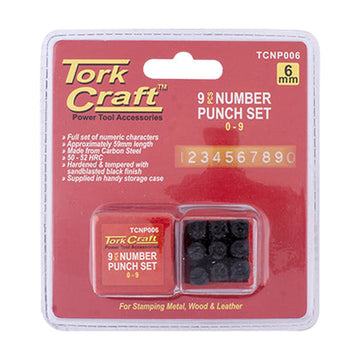 Tork Craft Number Punch Set 6mm (0-9mm) Black Finish - image 01