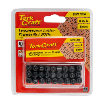 Tork Craft Letter Punch Set 6mm (a-z) Capital Black Finish - image 01
