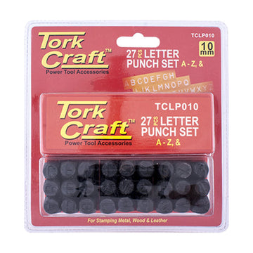 Tork Craft Letter Punch Set 10mm (a-z) Capital Black Finish - image 01