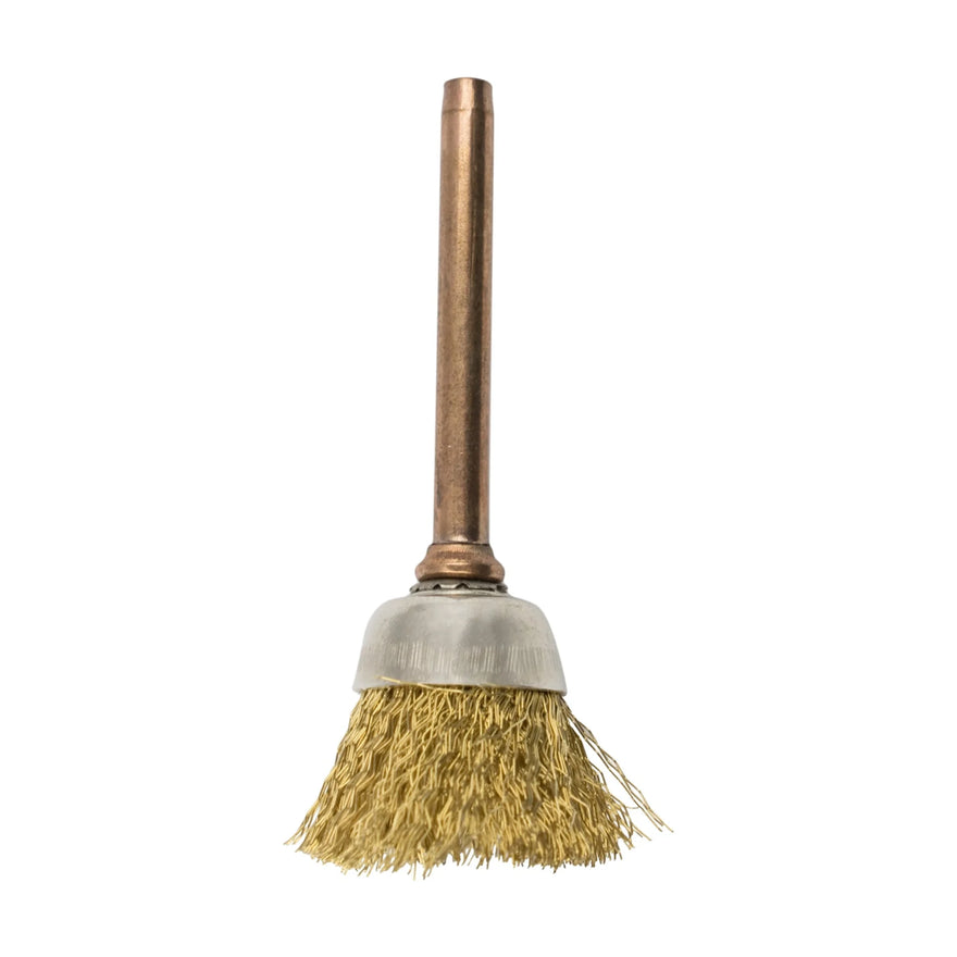 Tork Craft Mini Brass Brush 12.7mm Cup 3.2mm Shank - image 01