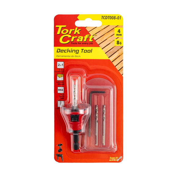 Tork Craft Decking Tool 8g Std Head Pre-drill & Countersink - image 01